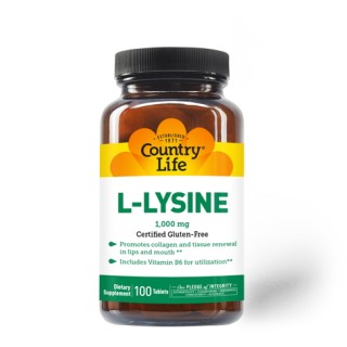 Аминокислота Country Life L-Lysine 1000 mg, 100 таблеток