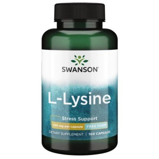 Амінокислота Swanson L-Lysine 500 mg, 100 капсул