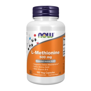 Амінокислота NOW L-Methionine 500 mg, 100 капсул
