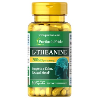 Амінокислота Puritan's Pride L-Theanine 200 mg, 60 капсул