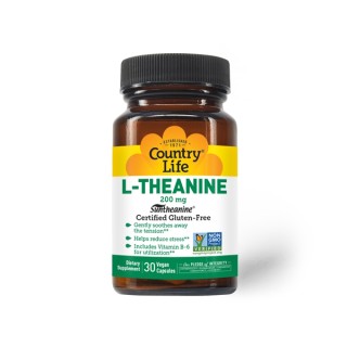 Амінокислота Country Life L-Theanine 200 mg, 30 капсул