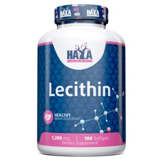 Натуральная добавка Haya Labs Lecithin 1200 mg, 100 капсул