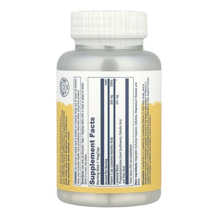 Liposomal Vitamin C 500mg - 100 vcaps
