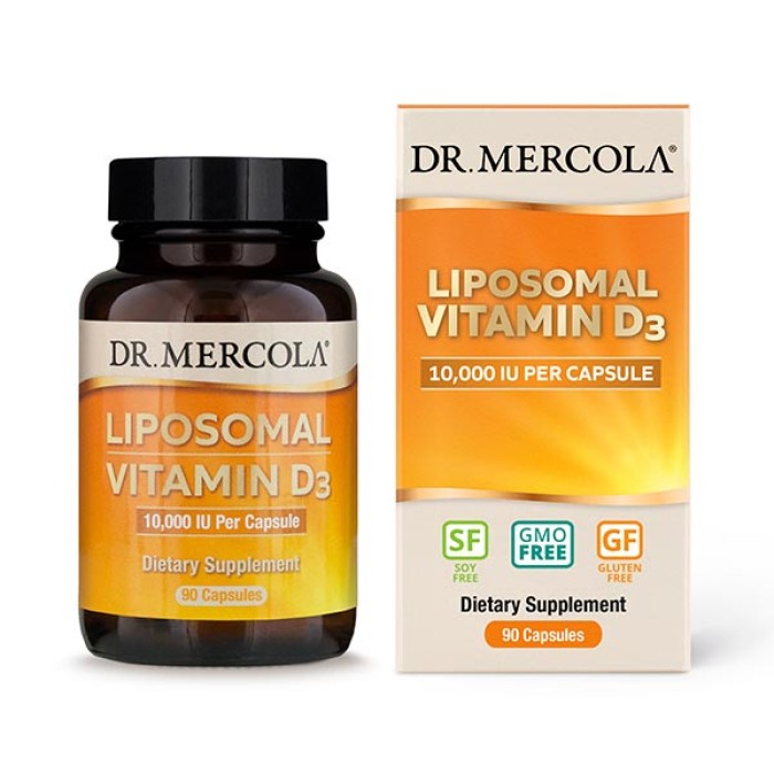 Витамины и минералы Dr. Mercola Liposomal Vitamin D3 10000 IU, 90 капсул