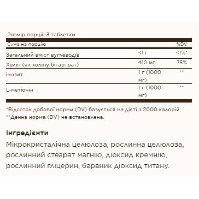 Ліпотропні фактори - 100 таблеток