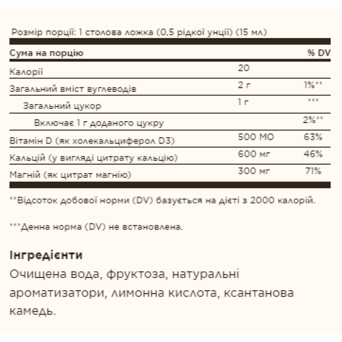 Liquid Calcium Magnesium Citrate with Vitamin D3 - 16 oz Natural Strawberry (Пошкоджена етикетка)