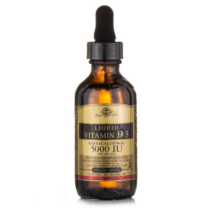 Вітаміни та мінерали Solgar Vitamin D3 125 mcg, 59 мл