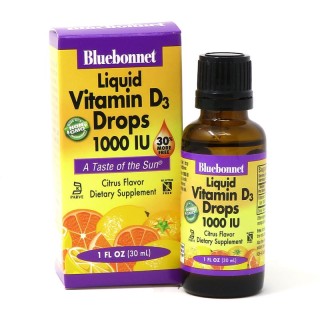Вітаміни та мінерали Bluebonnet Nutrition Liquid Vitamin D3, 1000IU 30 мл - апельсин