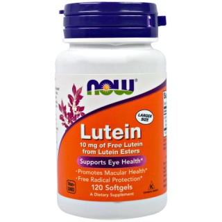 Натуральна добавка NOW Lutein 10 mg, 120 капсул