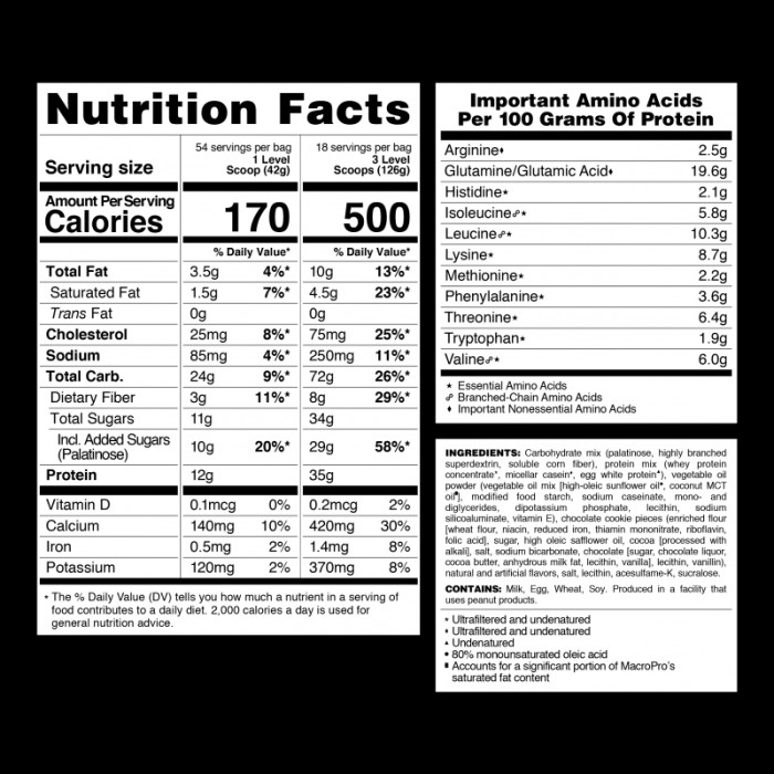 MacroPro - 2270 г печенья со сливками