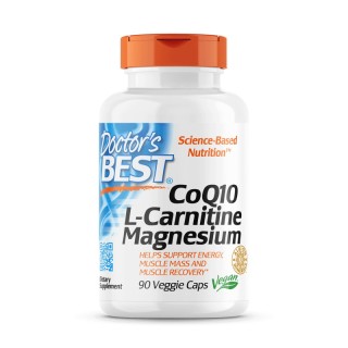 Натуральна добавка Doctor's Best CoQ10 L-Carnitine Magnesium, 90 вегакапсул