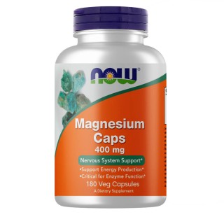 Витамины и минералы NOW Magnesium 400 mg, 180 вегакапсул.