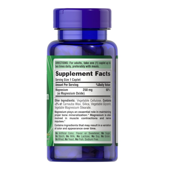 Вітаміни та мінерали Puritan's Pride Magnesium 250 mg, 100 каплет