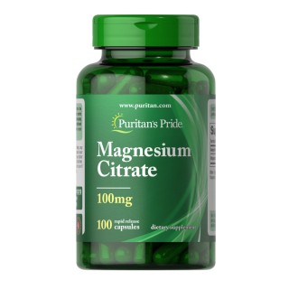 Вітаміни та мінерали Puritan's Pride Magnesium Citrate 100 mg, 100 капсул
