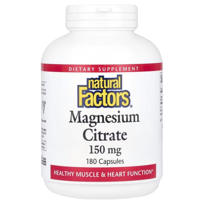 Вітаміни та мінерали Natural Factors Magnesium Citrate 150 mg, 180 капсул