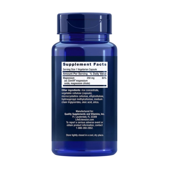 Вітаміни та мінерали Life Extension Magnesium Extend-Release, 60 вегакапсул