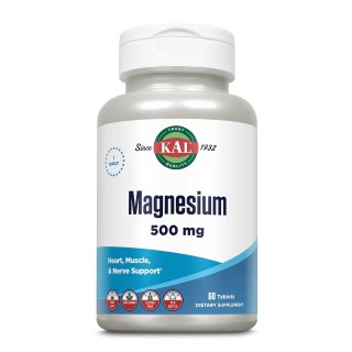 Вітаміни та мінерали KAL Magnesium 500 mg, 60 таблеток