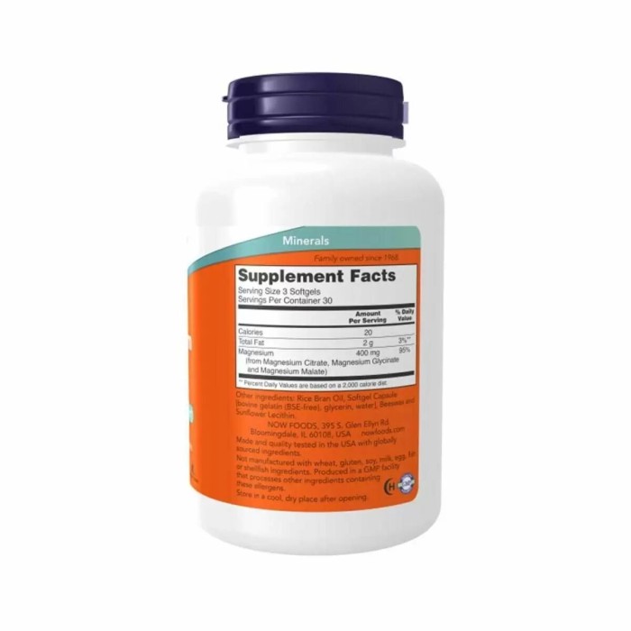 Вітаміни та мінерали NOW Magnesium Citrate, 90 капсул