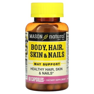 Вітаміни та мінерали Mason Natural Body Hair Skin and Nails, 60 капсул