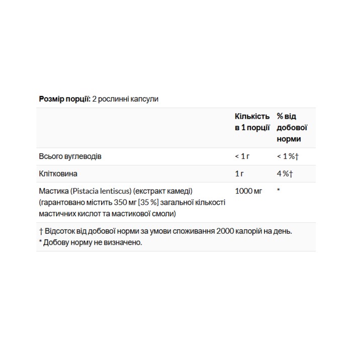 Екстракт мастикової камеді 500 мг - 45 капсул