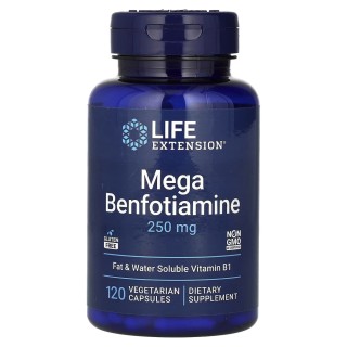 Натуральна добавка Life Extension Mega Benfotiamine 250 mg, 120 вегакапсул