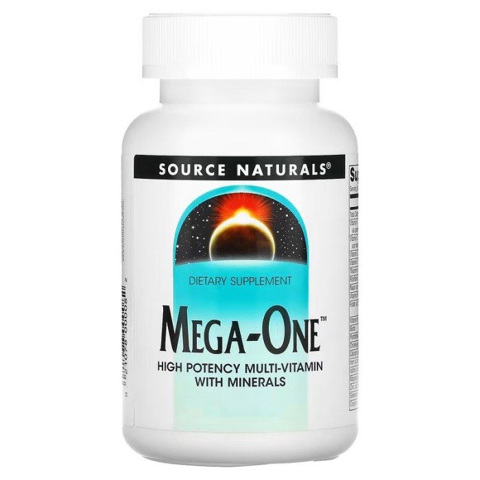Вітаміни та мінерали Source Naturals Mega-One, 30 таблеток