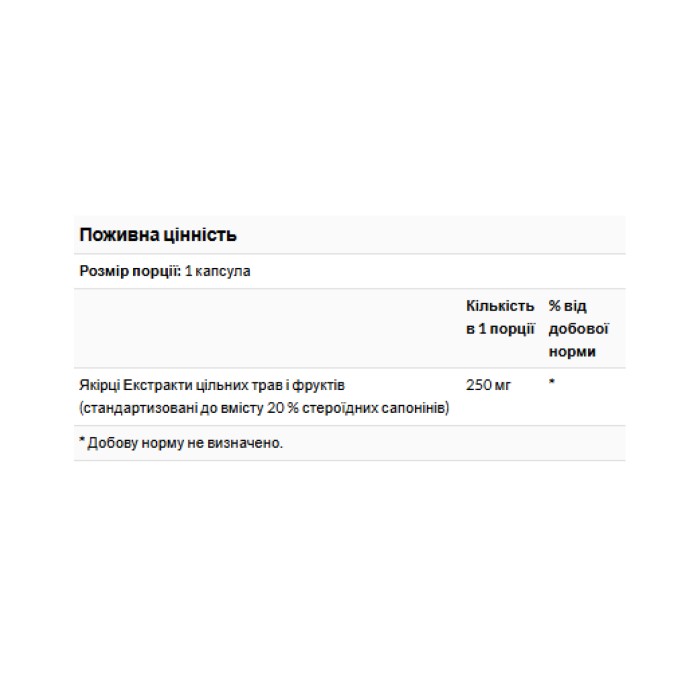 Екстракт мега-трібулуса 250 мг - 120 капсул