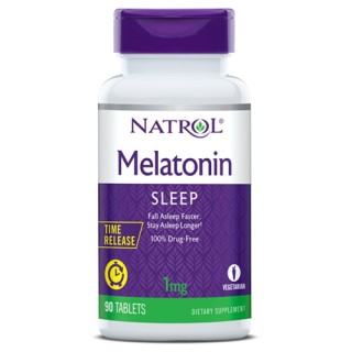 Натуральна добавка Natrol Melatonin 1 mg Time Release, 90 таблеток