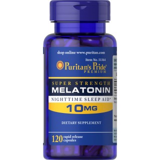Натуральная добавка Puritan's Pride Melatonin 10 mg, 120 капсул