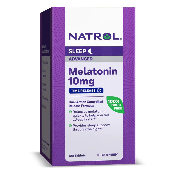 Натуральна добавка Natrol Melatonin 10mg Advanced Sleep, 100 таблеток