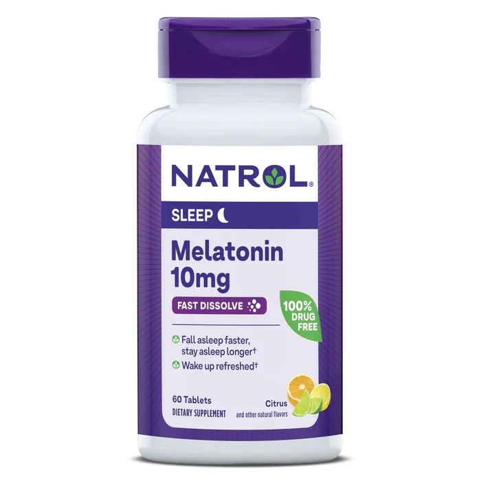 Натуральная добавка Natrol Melatonin 10mg Fast Dissolve, 60 таблеток Цитрус