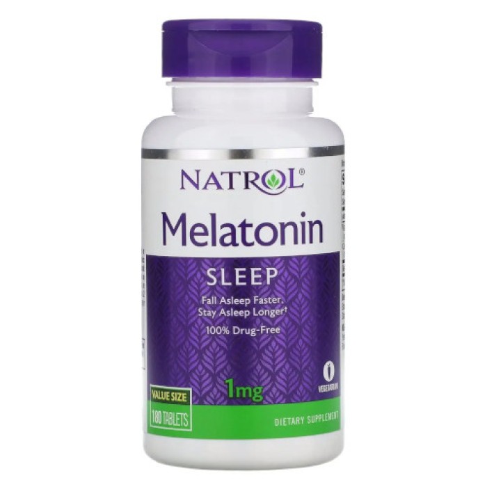Натуральна добавка Natrol Melatonin 1 mg, 180 таблеток