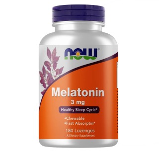 Натуральная добавка NOW Melatonin 3 mg, 180 жевательных таблеток