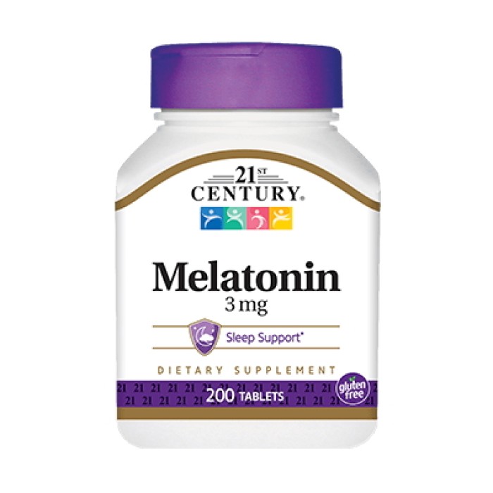 Натуральна добавка 21st Century Melatonin 3 mg, 200 таблеток