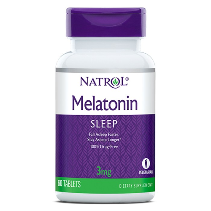 Натуральна добавка Natrol Melatonin 3 mg, 60 таблеток