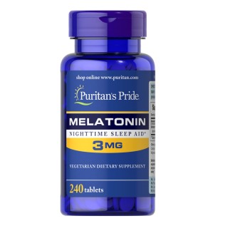 Натуральна добавка Puritan's Pride Melatonin 3 mg, 240 таблеток