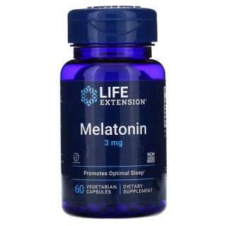 Натуральна добавка Life Extension Melatonin 3 mg, 60 вегакапсул