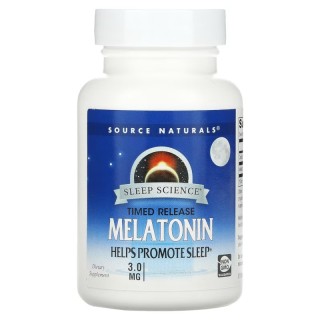 Натуральна добавка Source Naturals Melatonin 3mg Sleep Science Timed Release, 120 таблеток