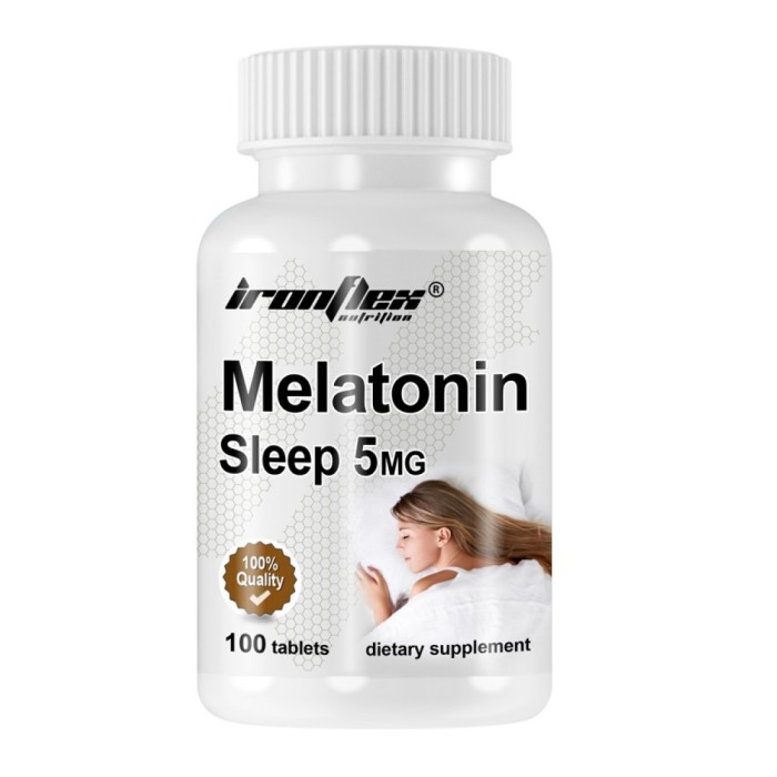 Натуральная добавка IronFlex Melatonin Sleep 5 mg, 100 таблеток