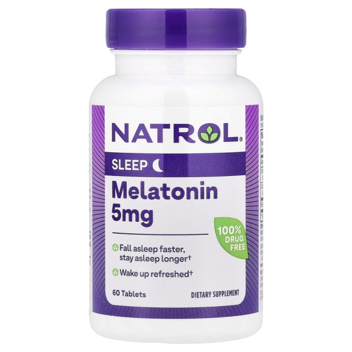 Натуральна добавка Natrol Melatonin 5 mg Extra Strength, 60 таблеток