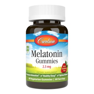Натуральна добавка Carlson Labs Melatonin Gummies, 60 желейок Полуниця
