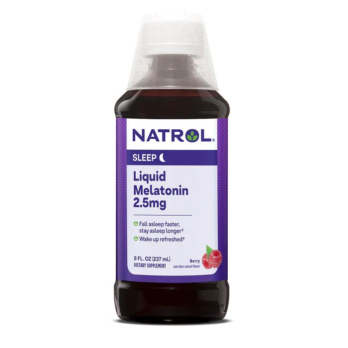 Натуральна добавка Natrol Melatonin Liquid 2.5 mg, 237 мл Ягоди