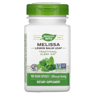 Натуральна добавка Nature's Way Melissa Lemon Balm Leaf 500 mg, 100 вегакапсул