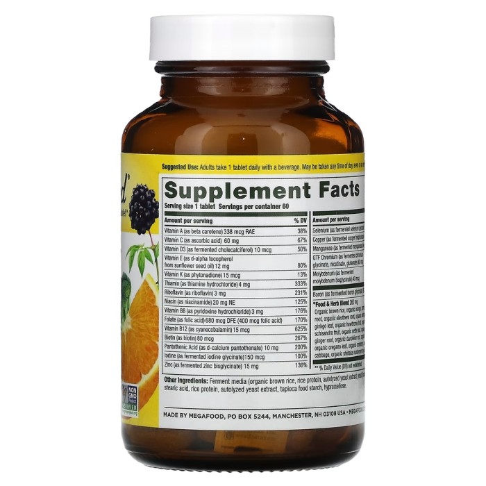 Вітаміни та мінерали MegaFood Men's 40+ One Daily, 60 таблеток