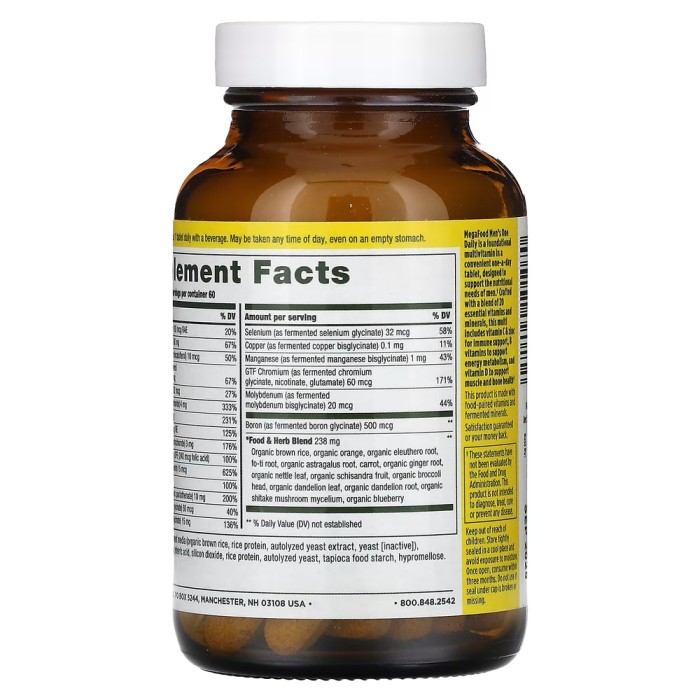 Вітаміни та мінерали MegaFood Men's One Daily, 60 таблеток