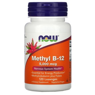 Вітаміни та мінерали NOW Methyl B12 5000 mcg, 120 льодяників