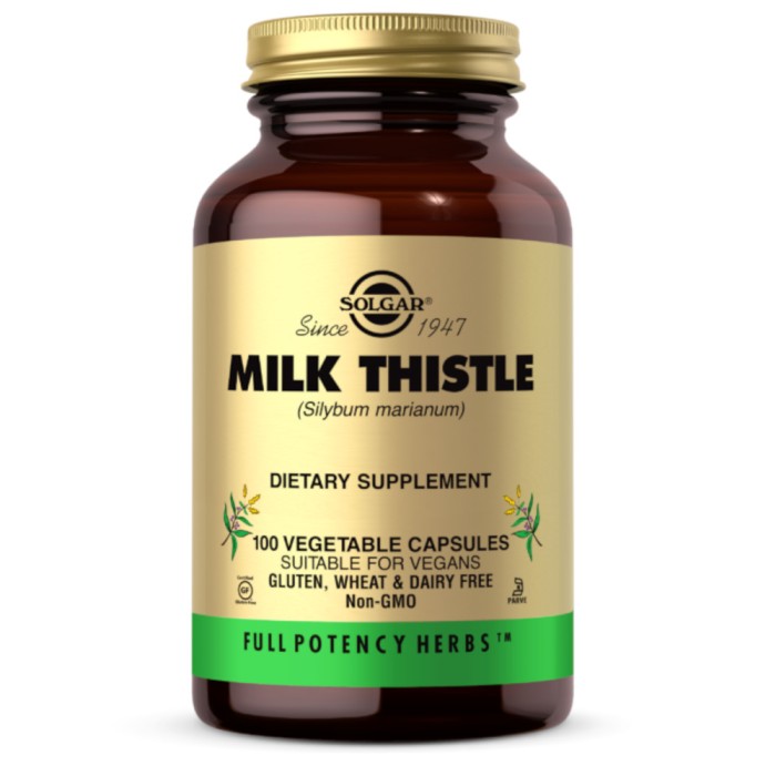 Натуральна добавка Solgar Milk Thistle, 100 вегакапсул