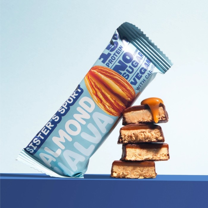 Батончик Sister's Sport Protein Halva, 40 грамм - миндаль и карамелью