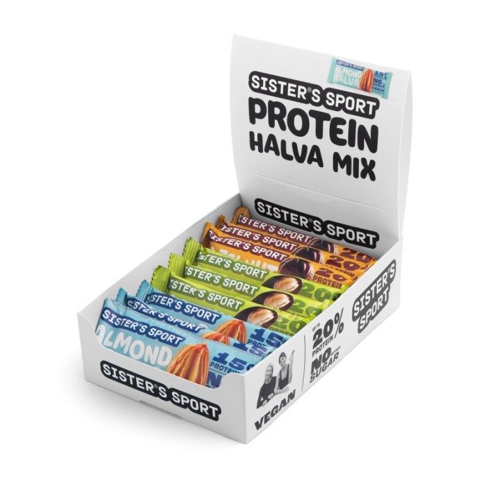 Батончик Sister's Sport Protein Halva, 9*40 грам - МІКС СМАКІВ