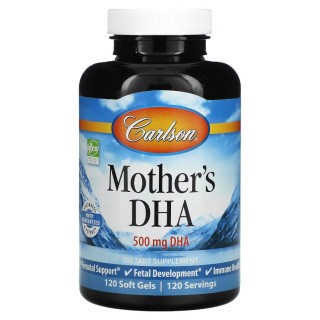 Жирні кислоти Carlson Labs Mother's DHA, 120 капсул